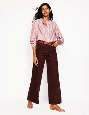 5 Pocket Cord Crop Jeans-Chestnut