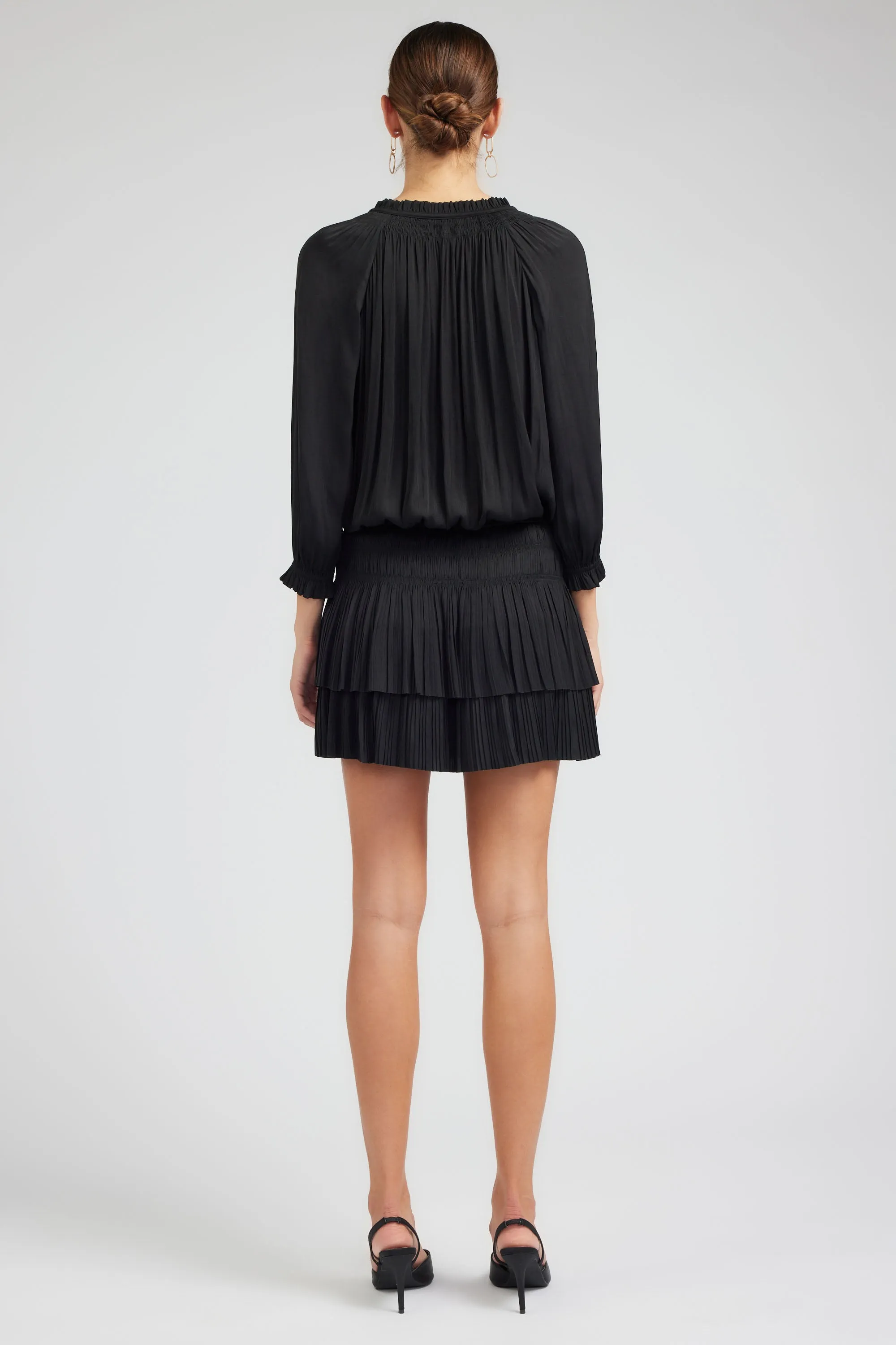 Aurelie Pleated Mini Dress