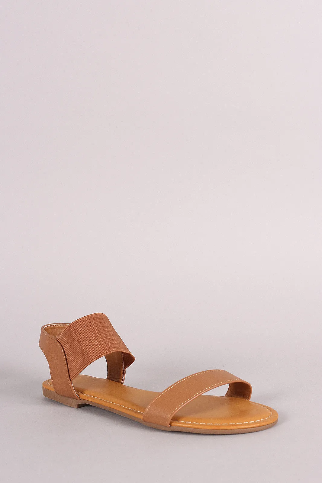 Bamboo Two Bands Elasticized Flat Sandal