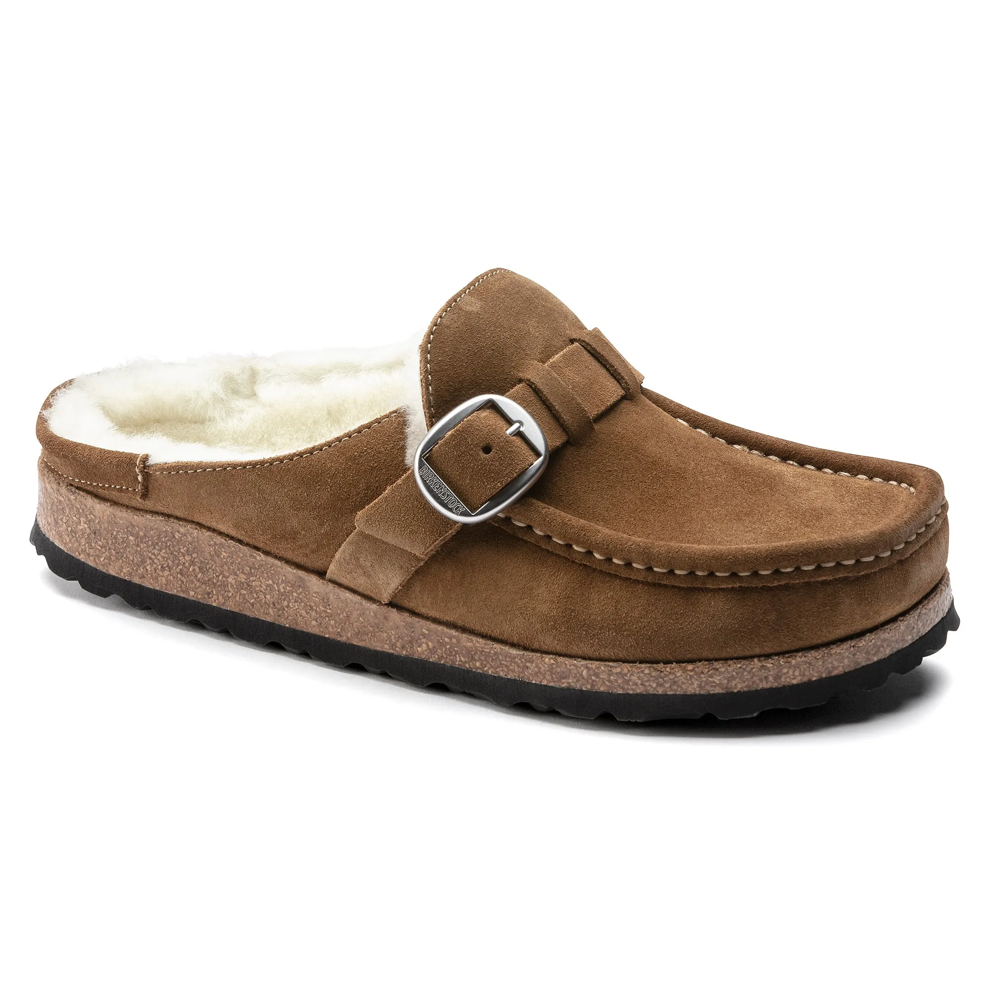 Birkenstock Buckley Shearling Suede Leather Clogs Women's