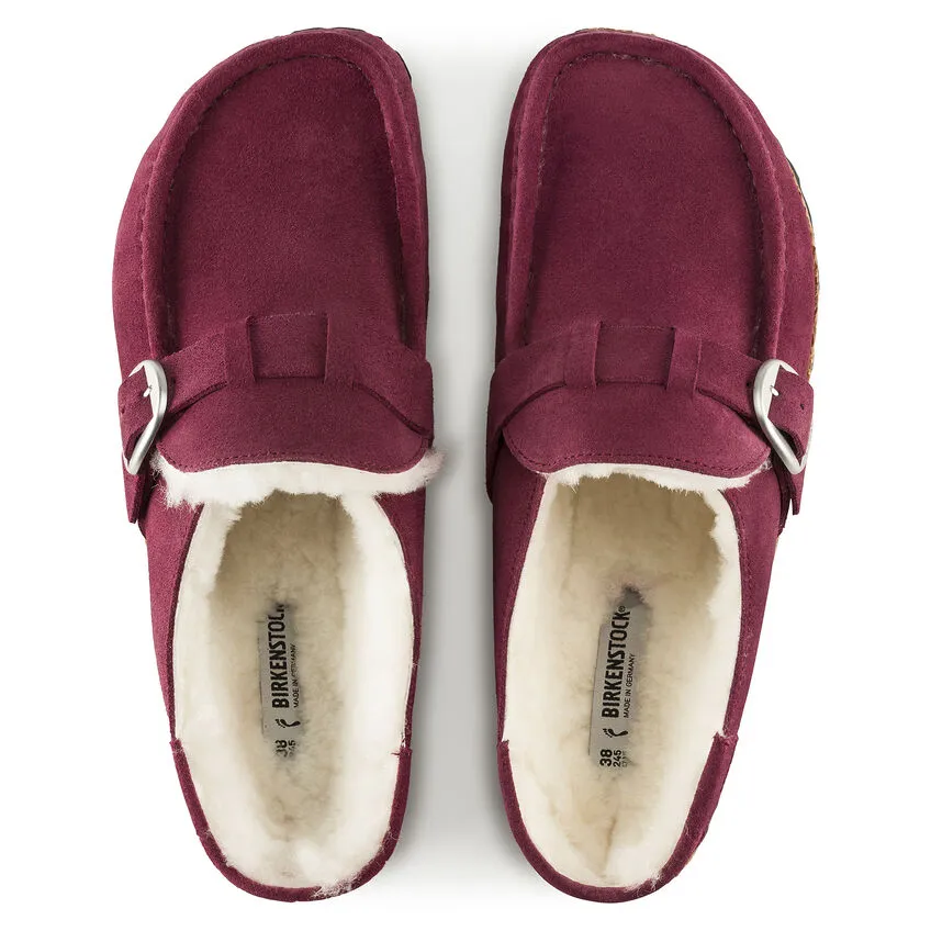 Birkenstock Buckley Shearling Suede Leather Clogs Women's