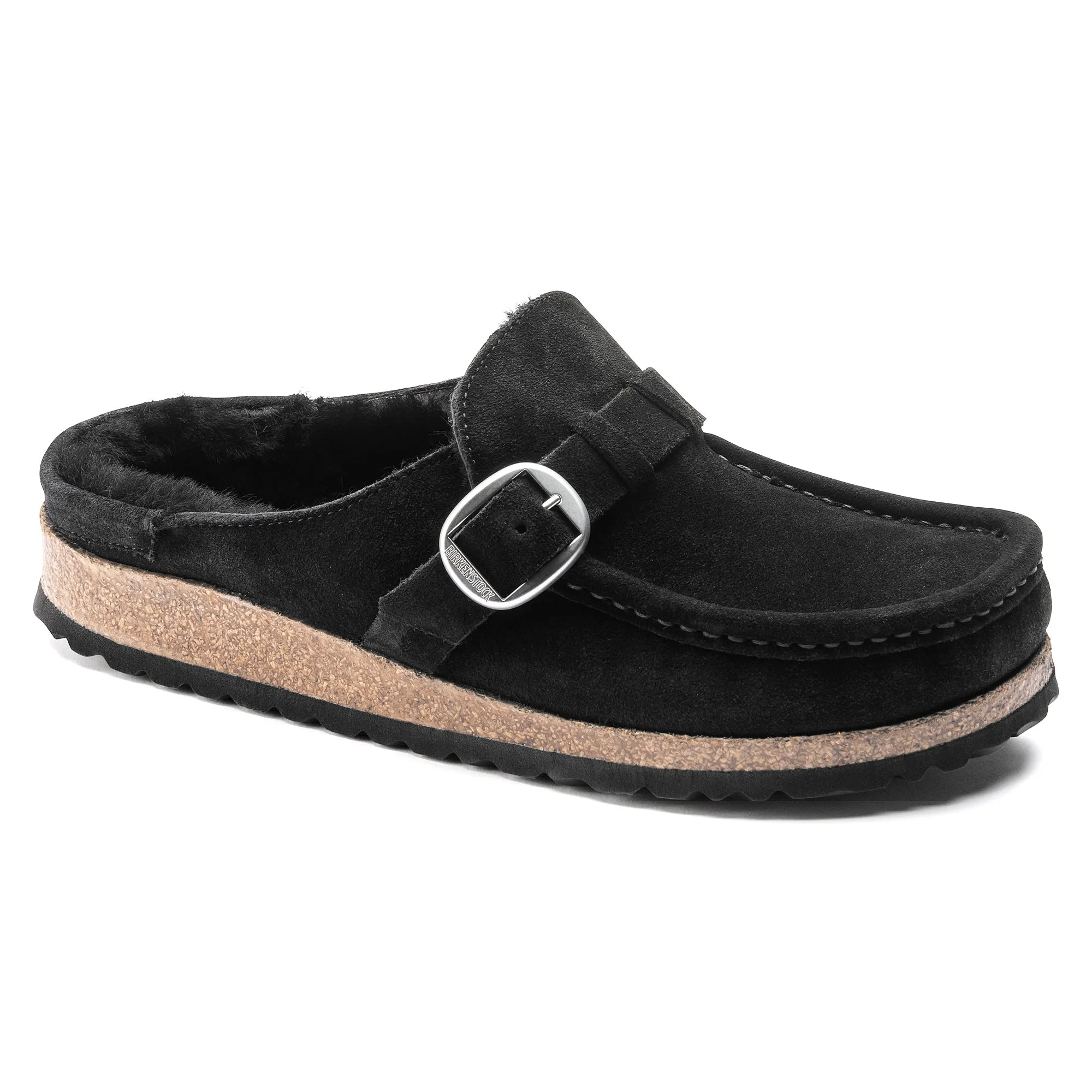 Birkenstock Buckley Shearling Suede Leather Clogs Women's