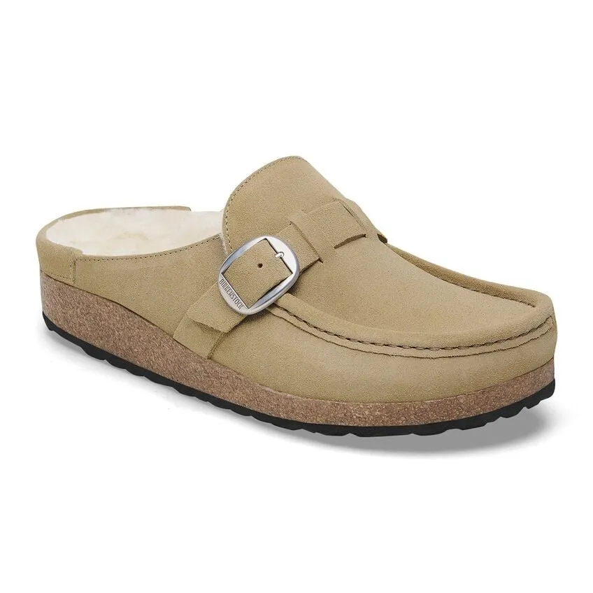 Birkenstock Buckley Shearling Suede Leather Clogs Women's