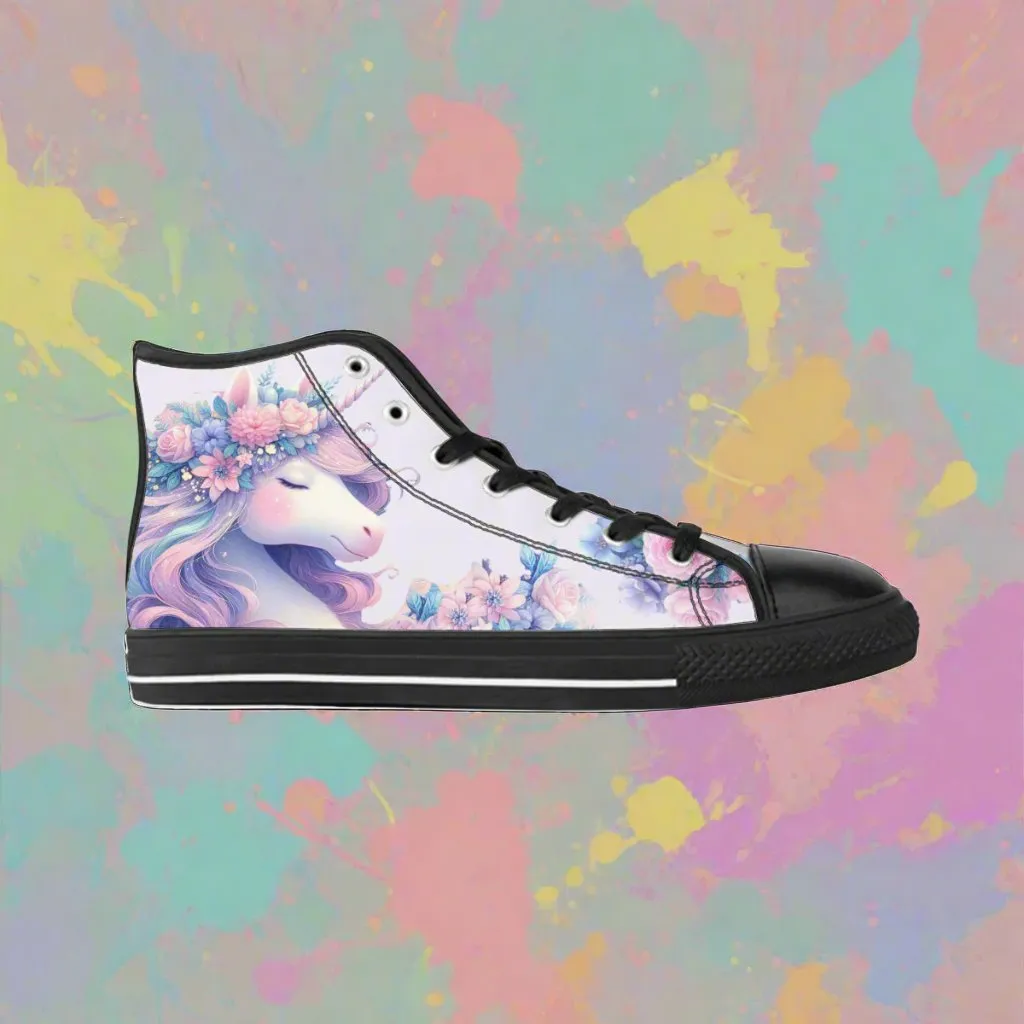 Blossom Unicorn Canvas Sneakers! Soft Lilac