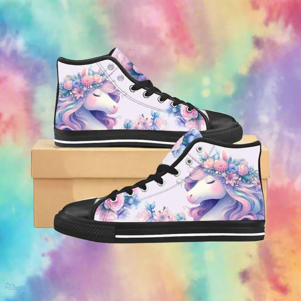 Blossom Unicorn Canvas Sneakers! Soft Lilac