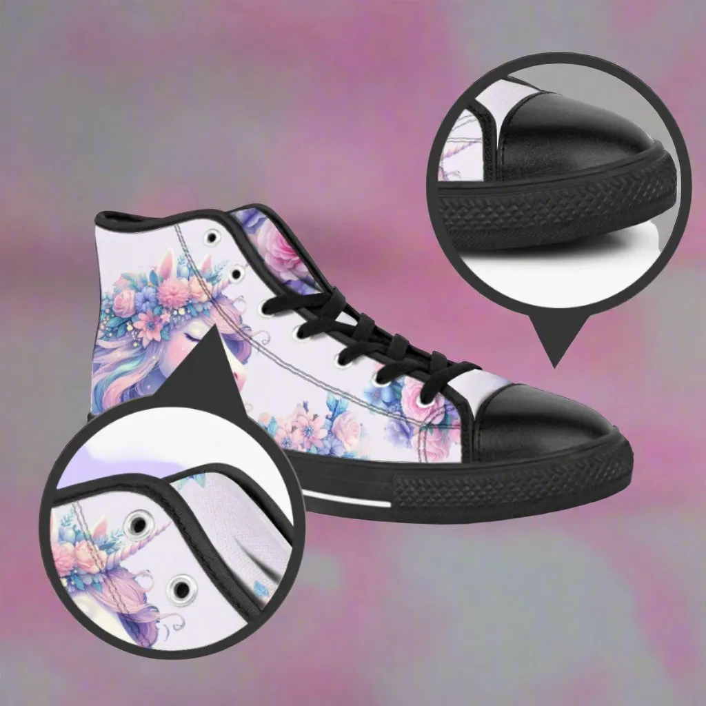 Blossom Unicorn Canvas Sneakers! Soft Lilac