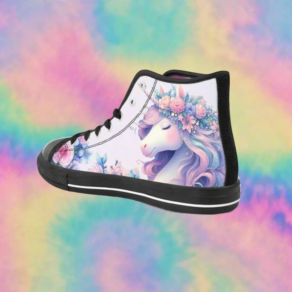 Blossom Unicorn Canvas Sneakers! Soft Lilac