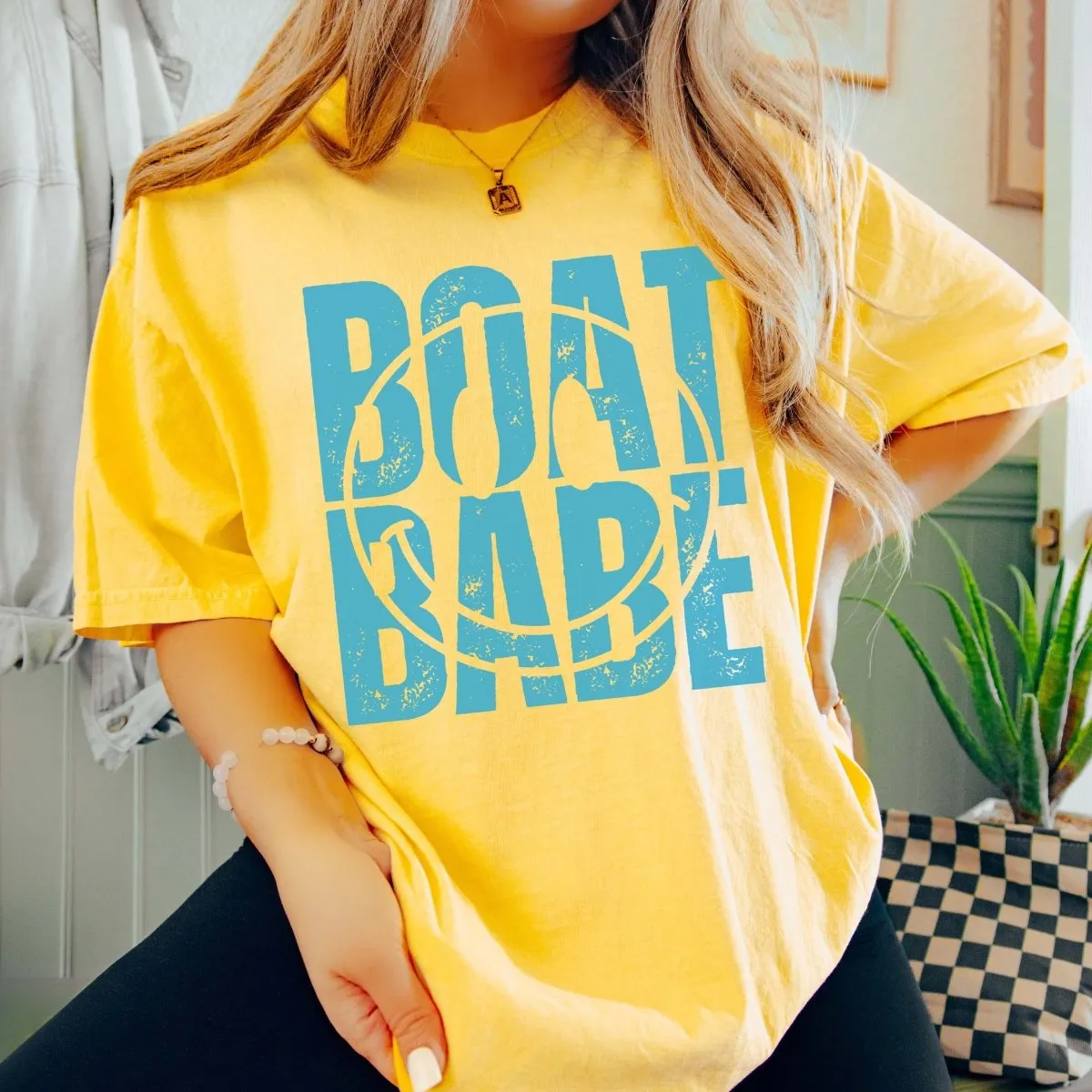 Boat Babe Smile Comfort Color Wholesale Tee - Fast Shipping