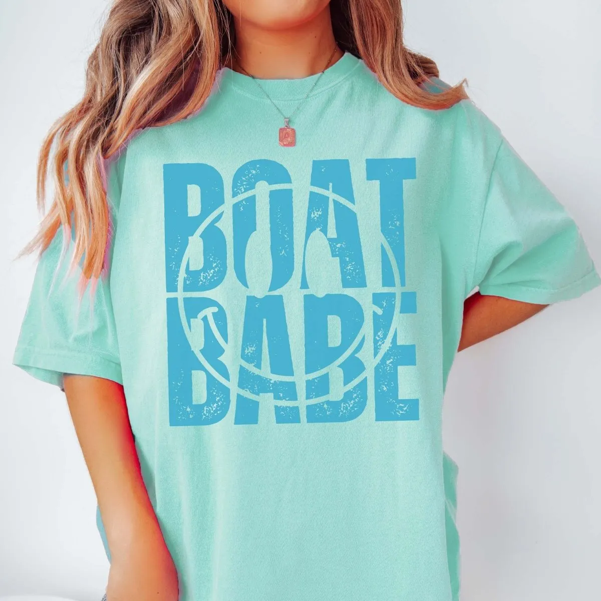 Boat Babe Smile Comfort Color Wholesale Tee - Fast Shipping