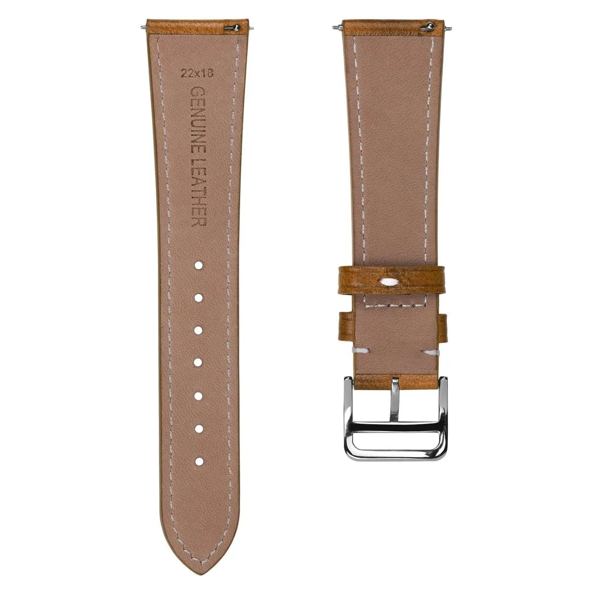 Brixham Special Buckle Classic Leather Watch Strap - Tan