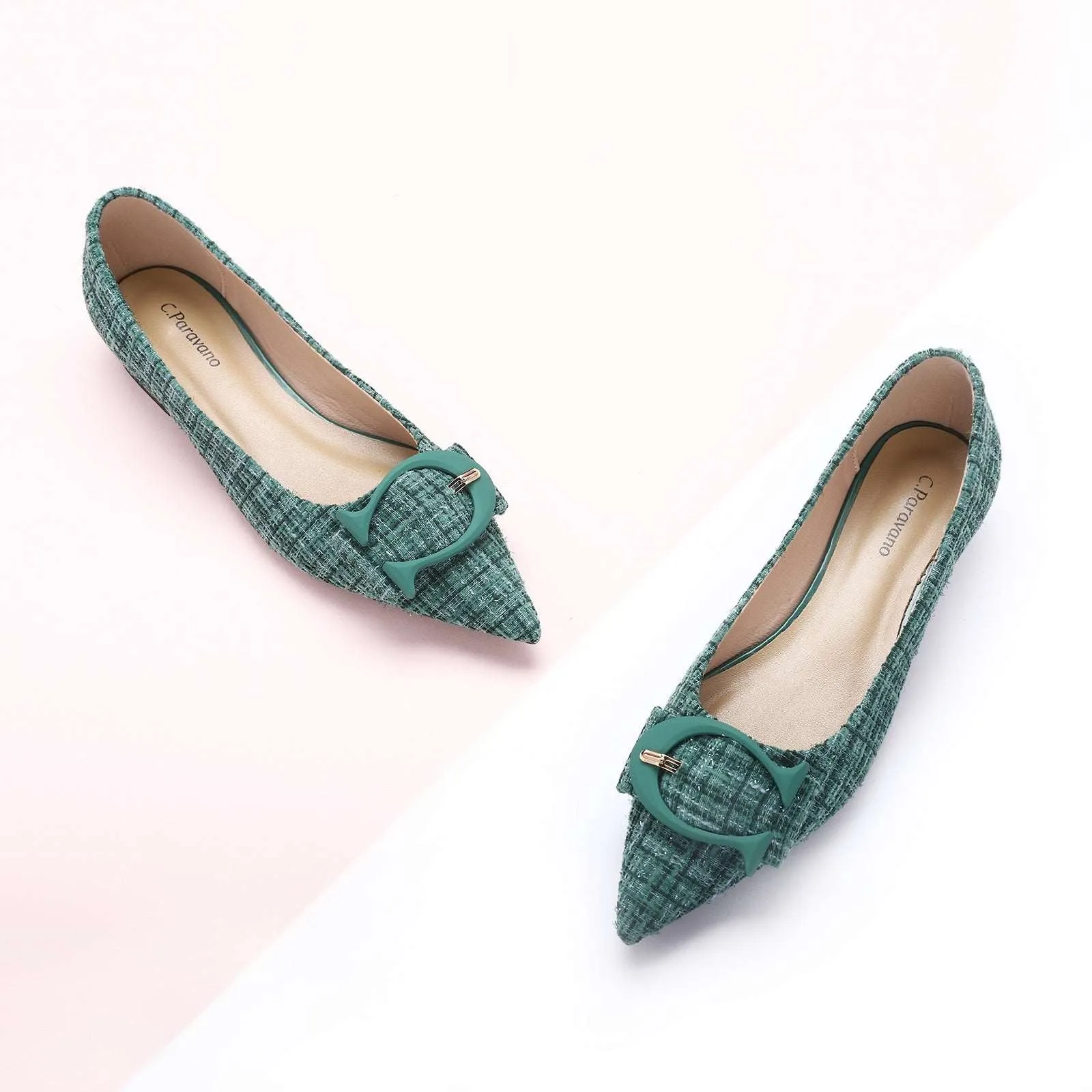 C Buckle Tweed Flats (Aida)