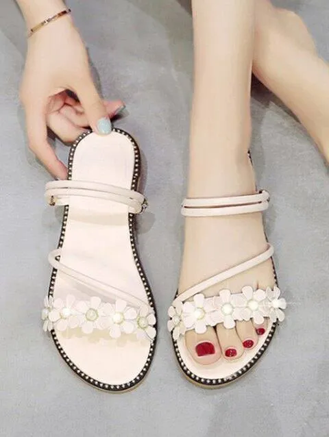 Chic Decorate Flat Heel Sandals