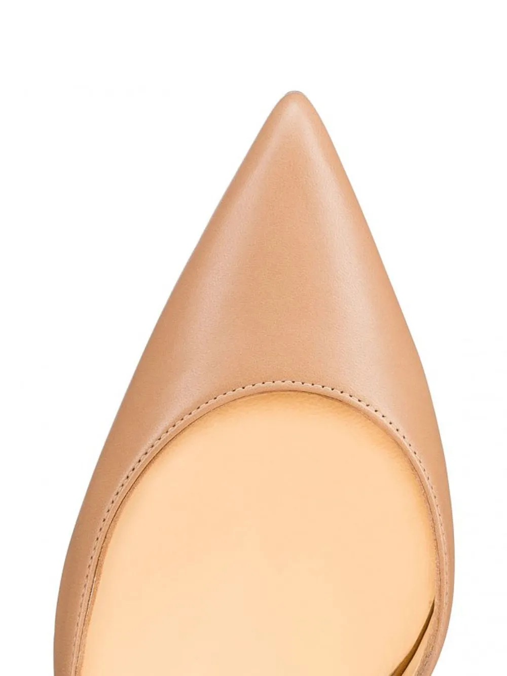 Christian Louboutin Elegant Nude Leather Pumps with Iconic Red Sole