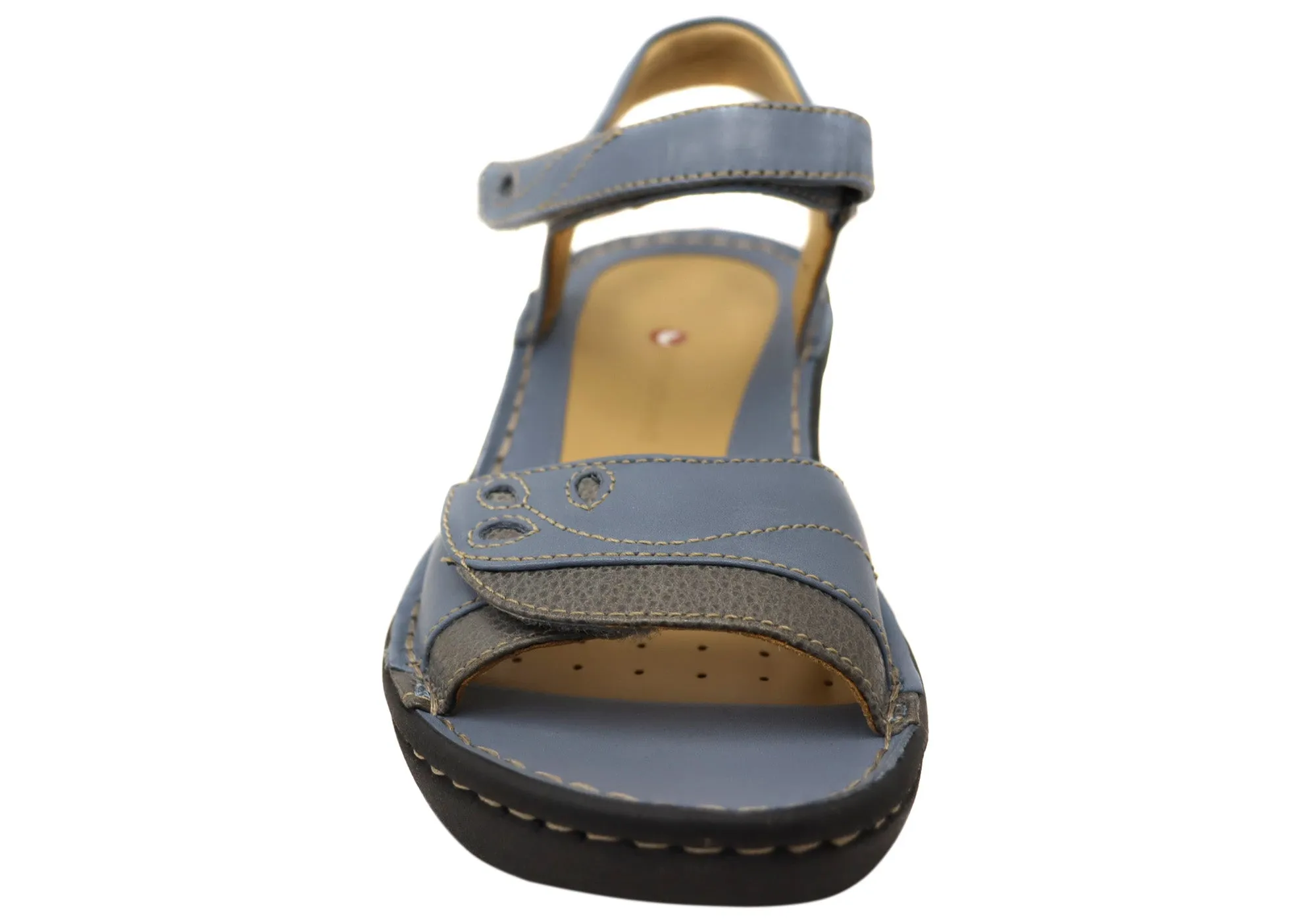 Clarks Un Dory Womens Leather Wedge Heel Sandals