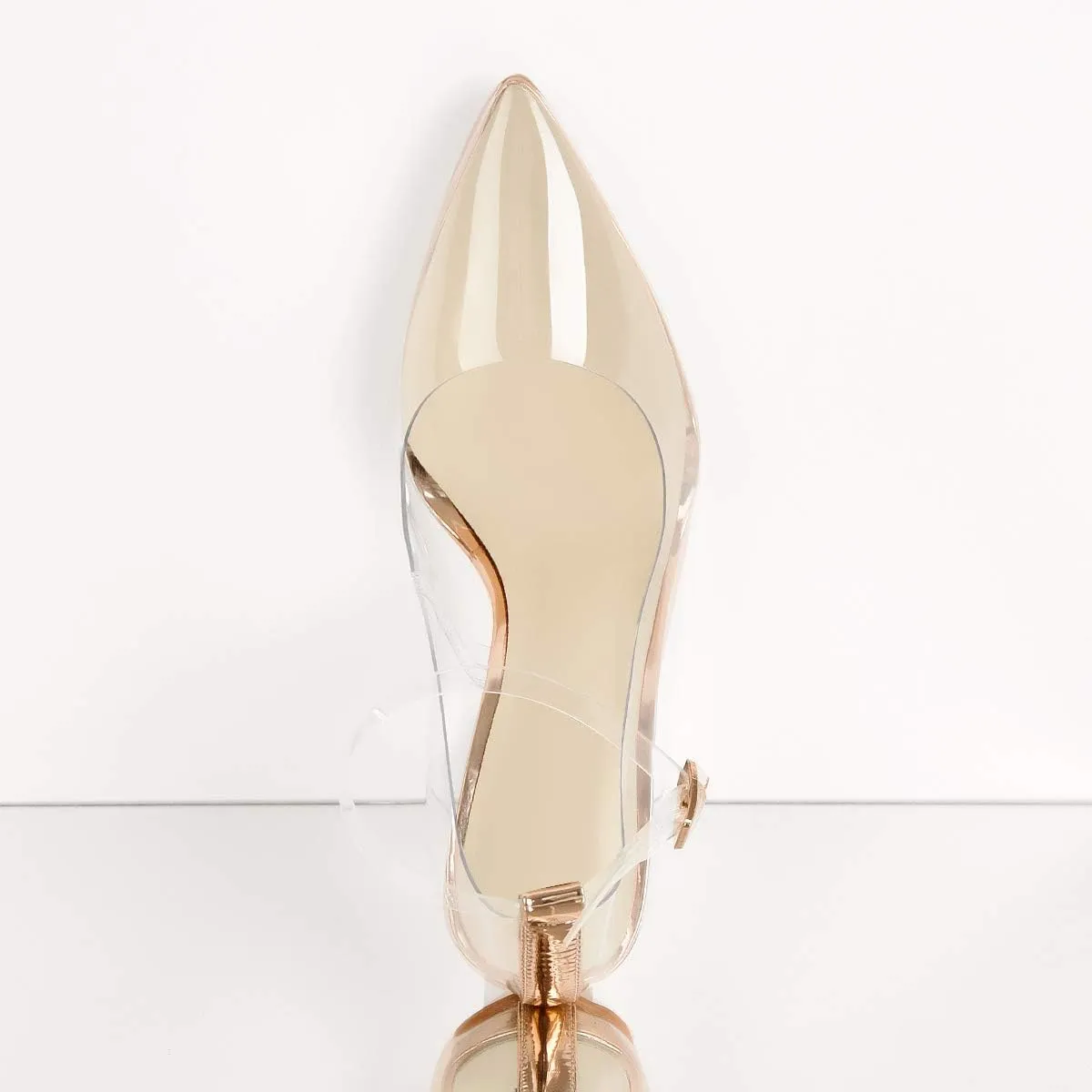 Clear Pointed Toe High Heel Pumps