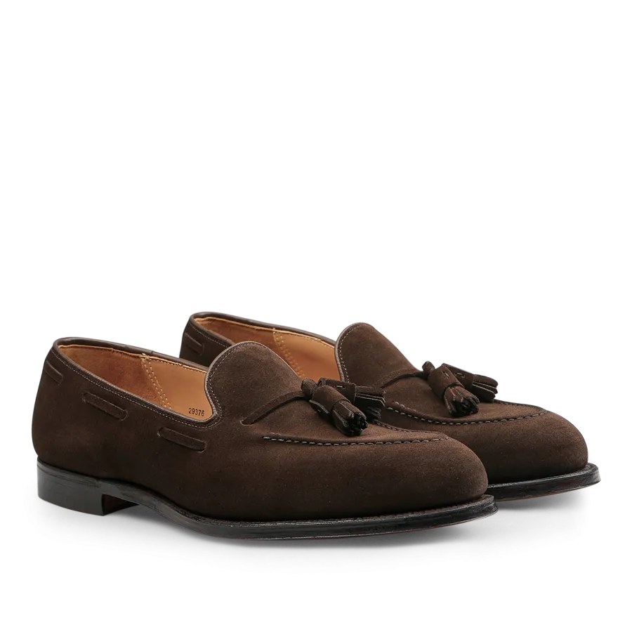 Dark Brown Suede Leather Cavendish II Loafers