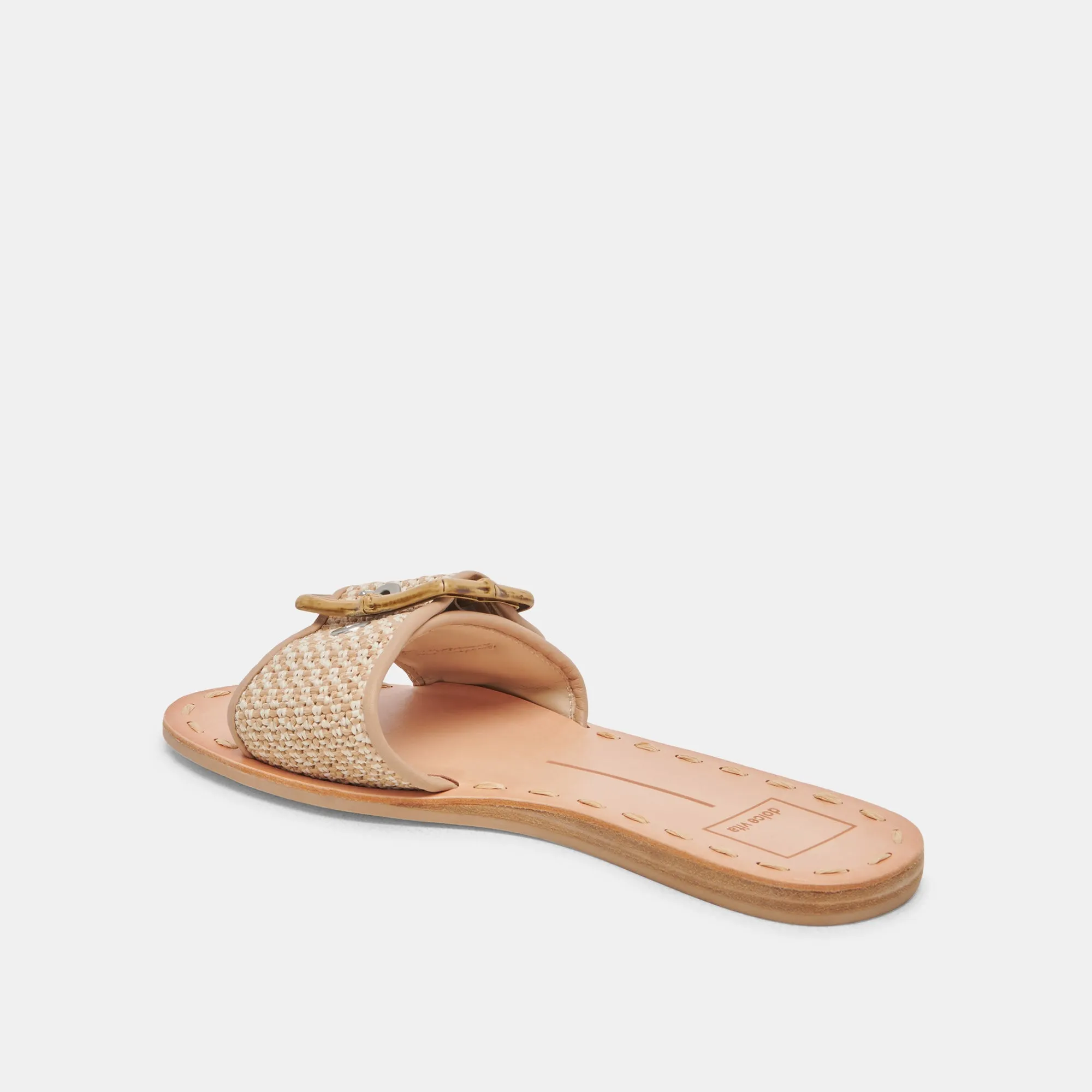 DASA SANDALS WHITE NATURAL RAFFIA