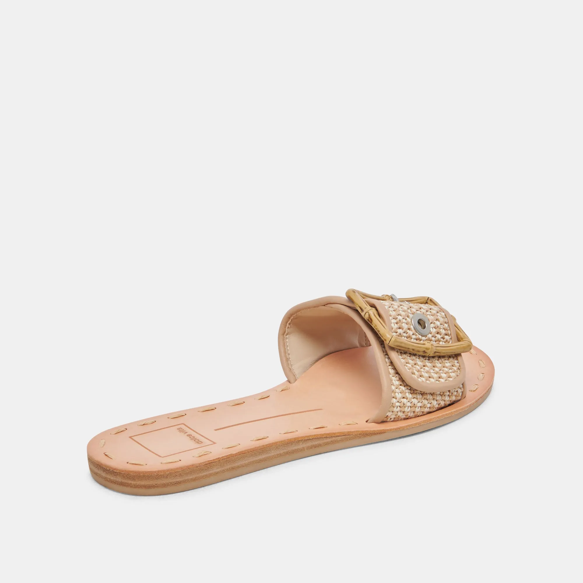 DASA SANDALS WHITE NATURAL RAFFIA