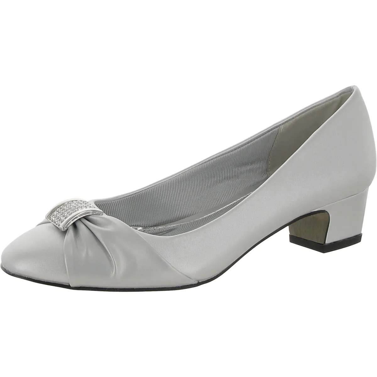 Easy Street Womens Eloise Metallic Slip-On Pumps