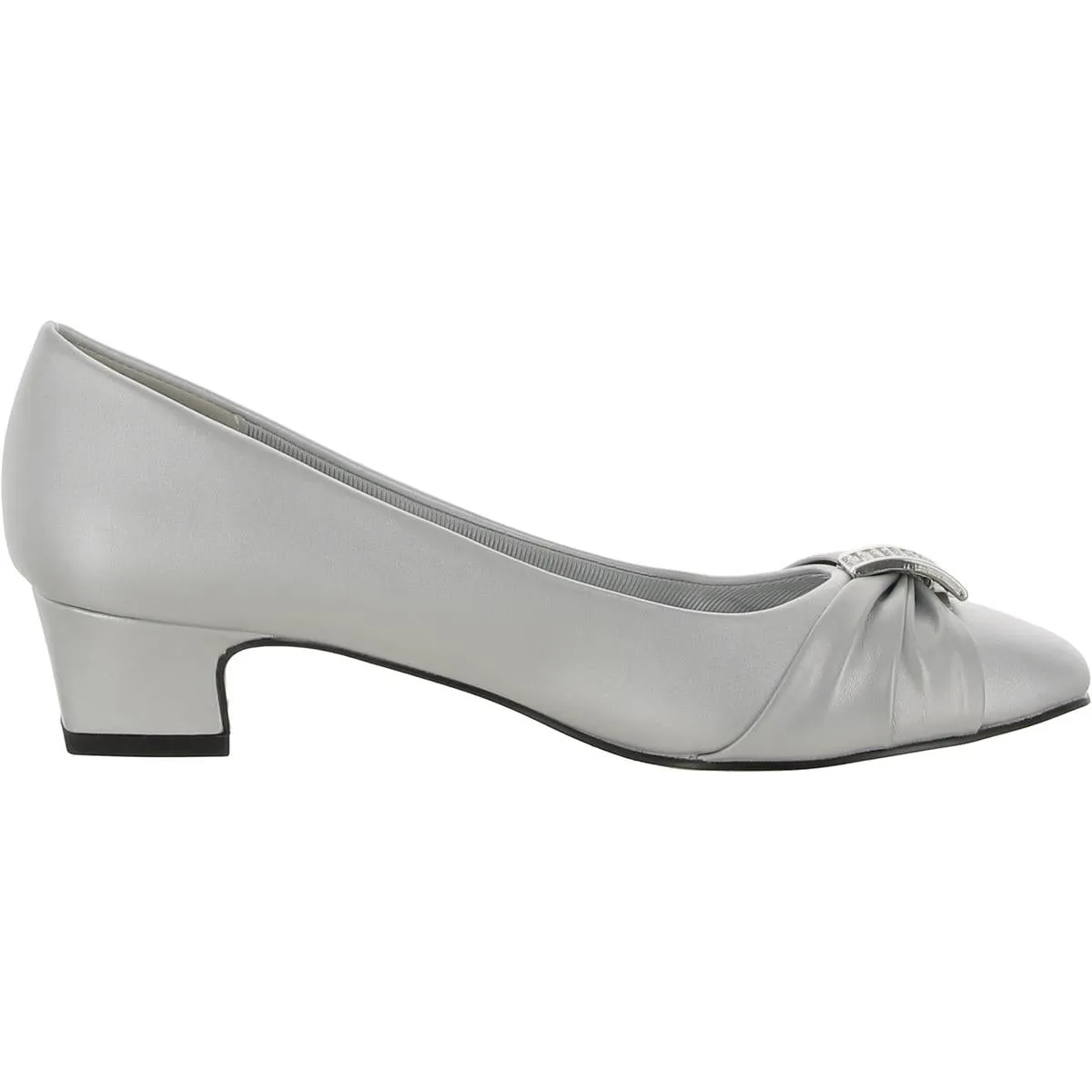 Easy Street Womens Eloise Metallic Slip-On Pumps