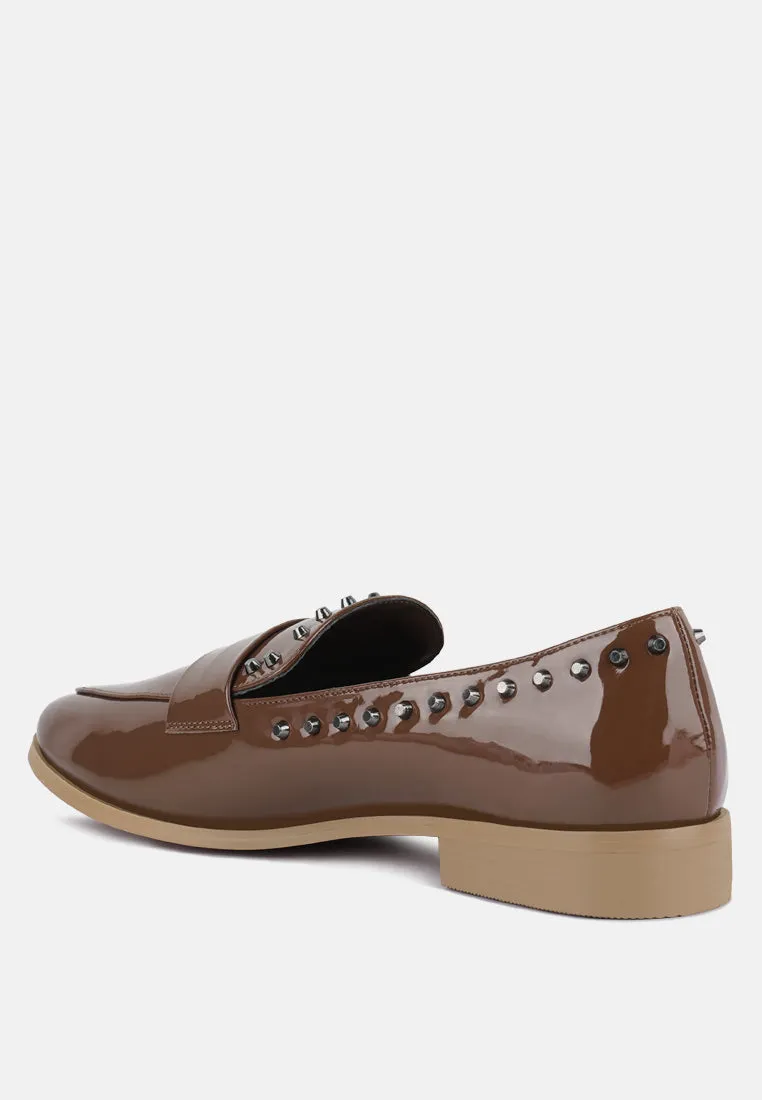 Emilia Patent Stud Penny Loafers