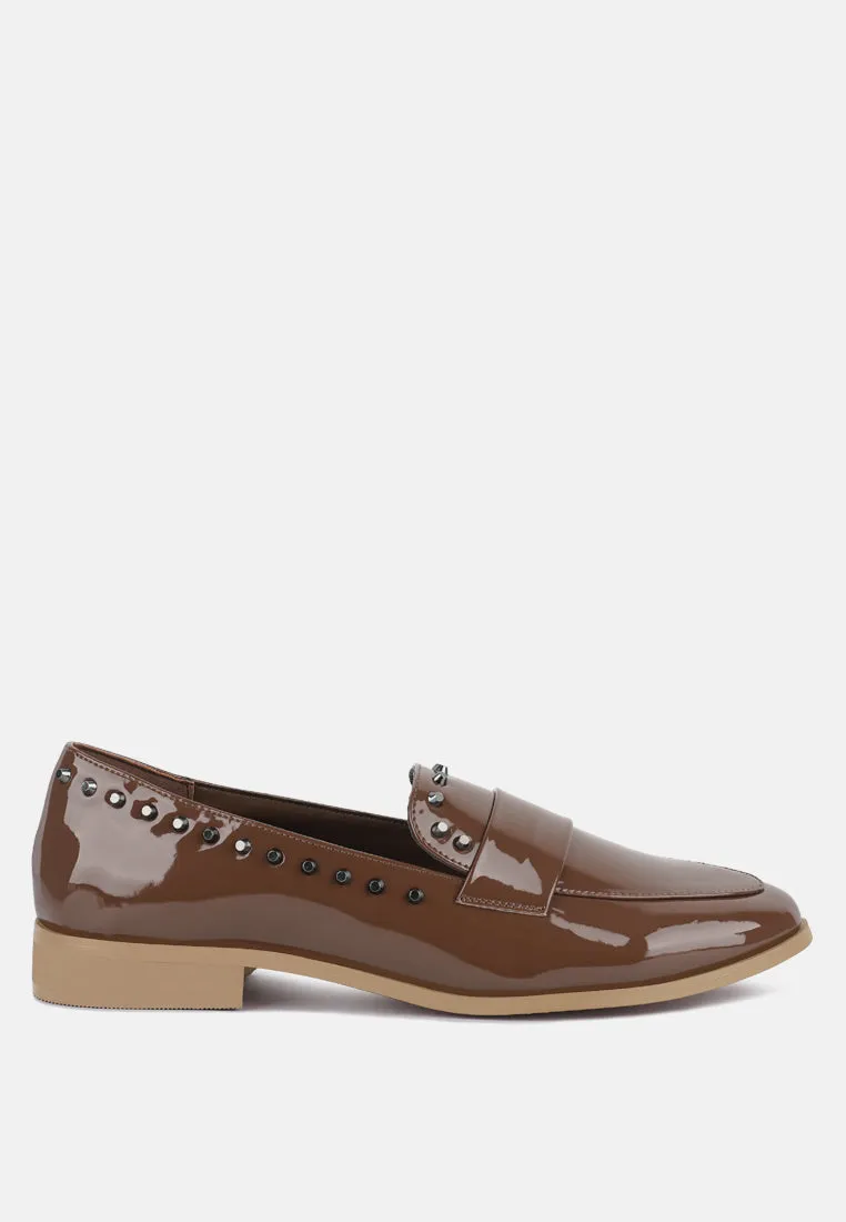 Emilia Patent Stud Penny Loafers