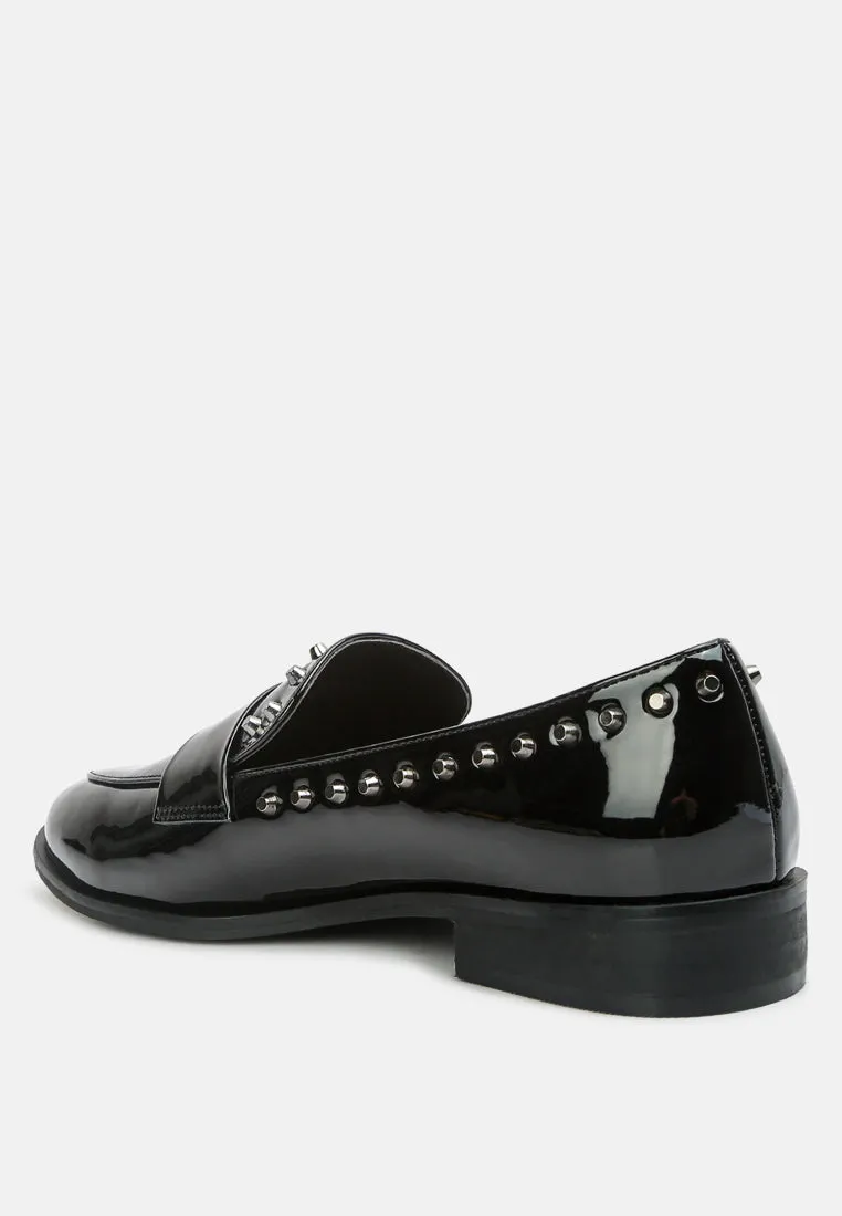 Emilia Patent Stud Penny Loafers