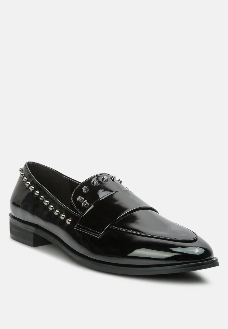 Emilia Patent Stud Penny Loafers