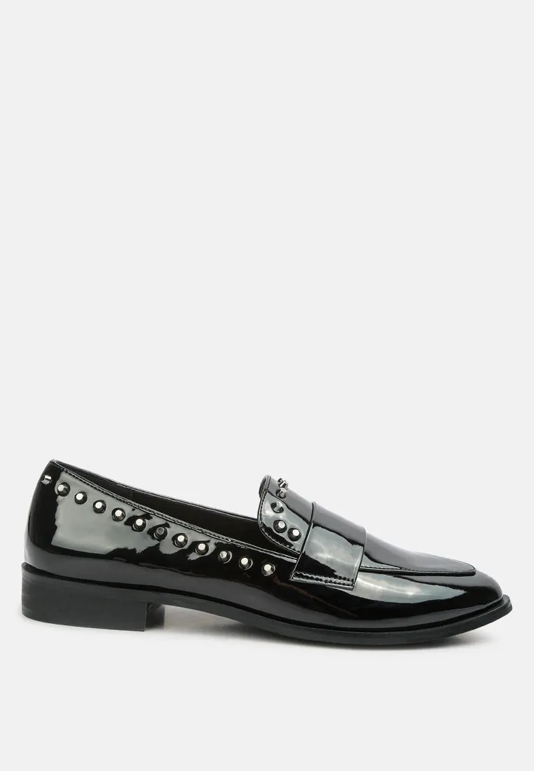 Emilia Patent Stud Penny Loafers