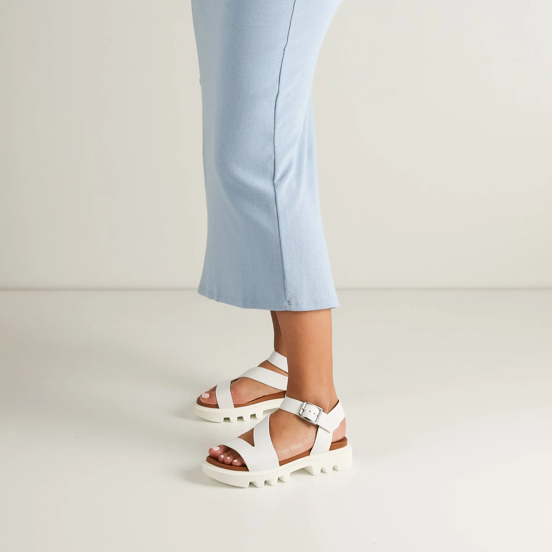 FLIGHER PLATFORM SANDALS LEATHER