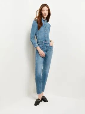 Freja Denim Jumpsuit, Aged Mid