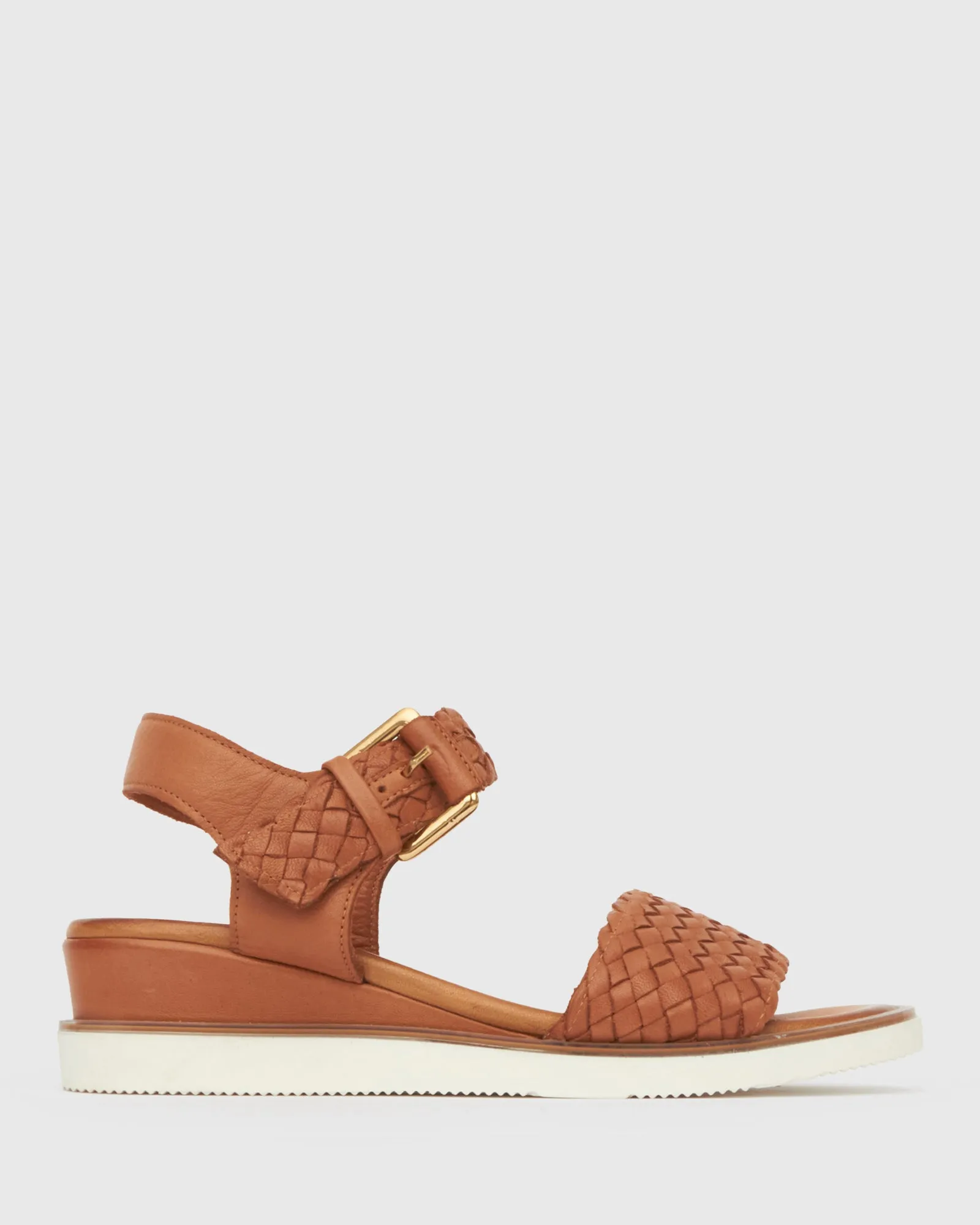 FREYA Leather Low Wedge Sandal