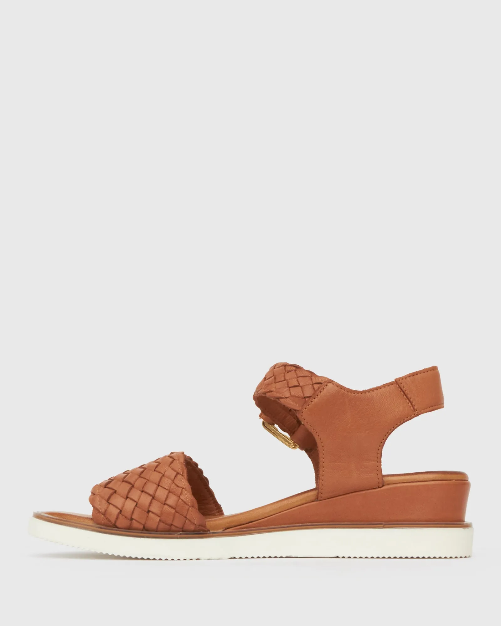 FREYA Leather Low Wedge Sandal