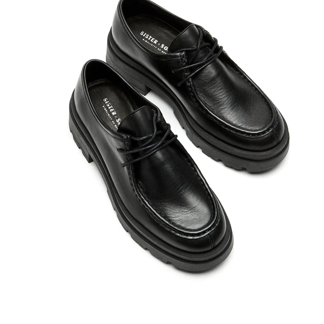 Gill Black Lace Up Loafer