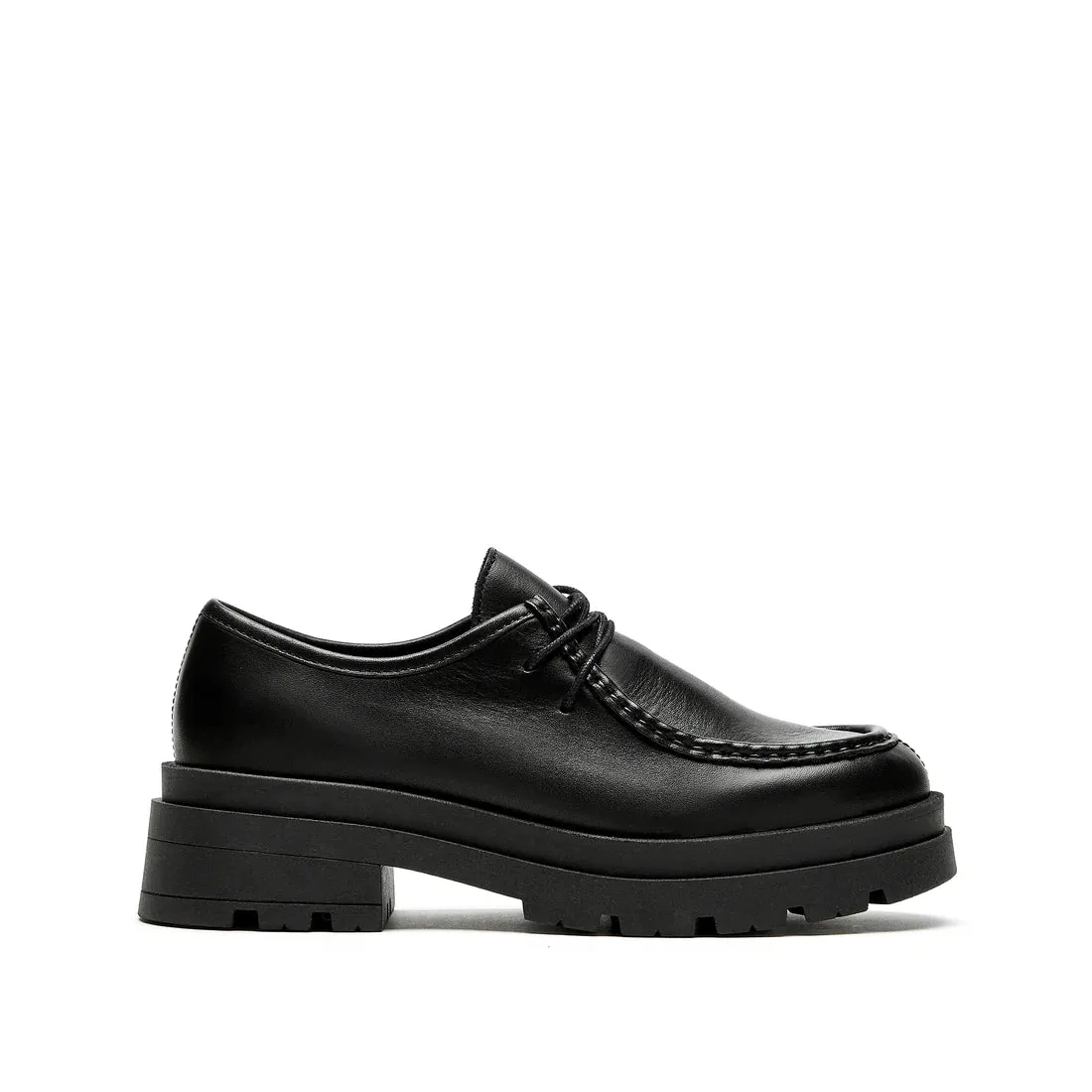 Gill Black Lace Up Loafer