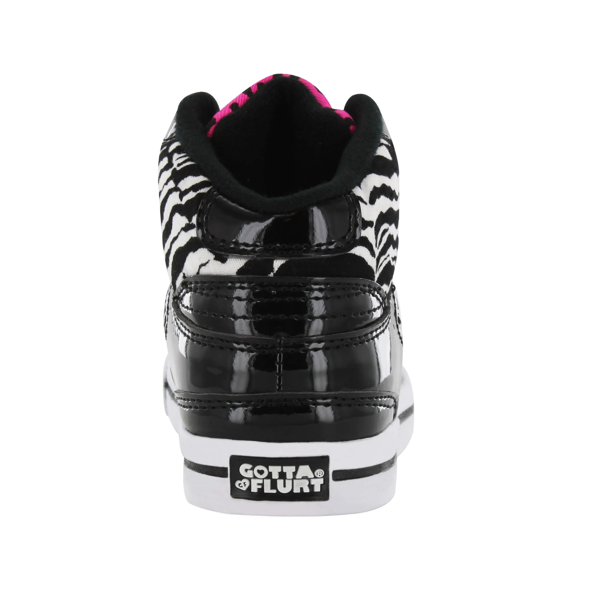 Gotta Flurt Women's Hip Hop VI Black/White/Hot Pink Fashion Dance Sneaker