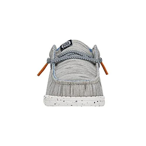 Hey Dude Wally Toddler Jersey Light Grey Size 9 | Toddler Shoes | Toddler Lace Up Loafers | Comfortable & Light-Weight