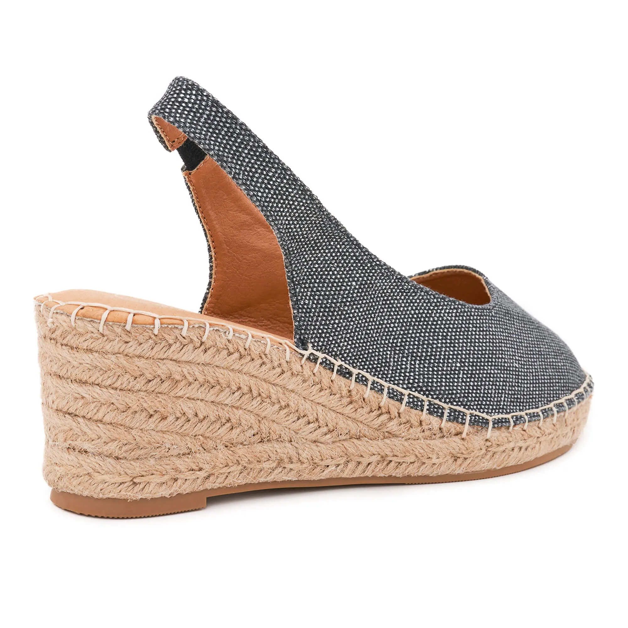 Imelda Black & SIlver Espadrille