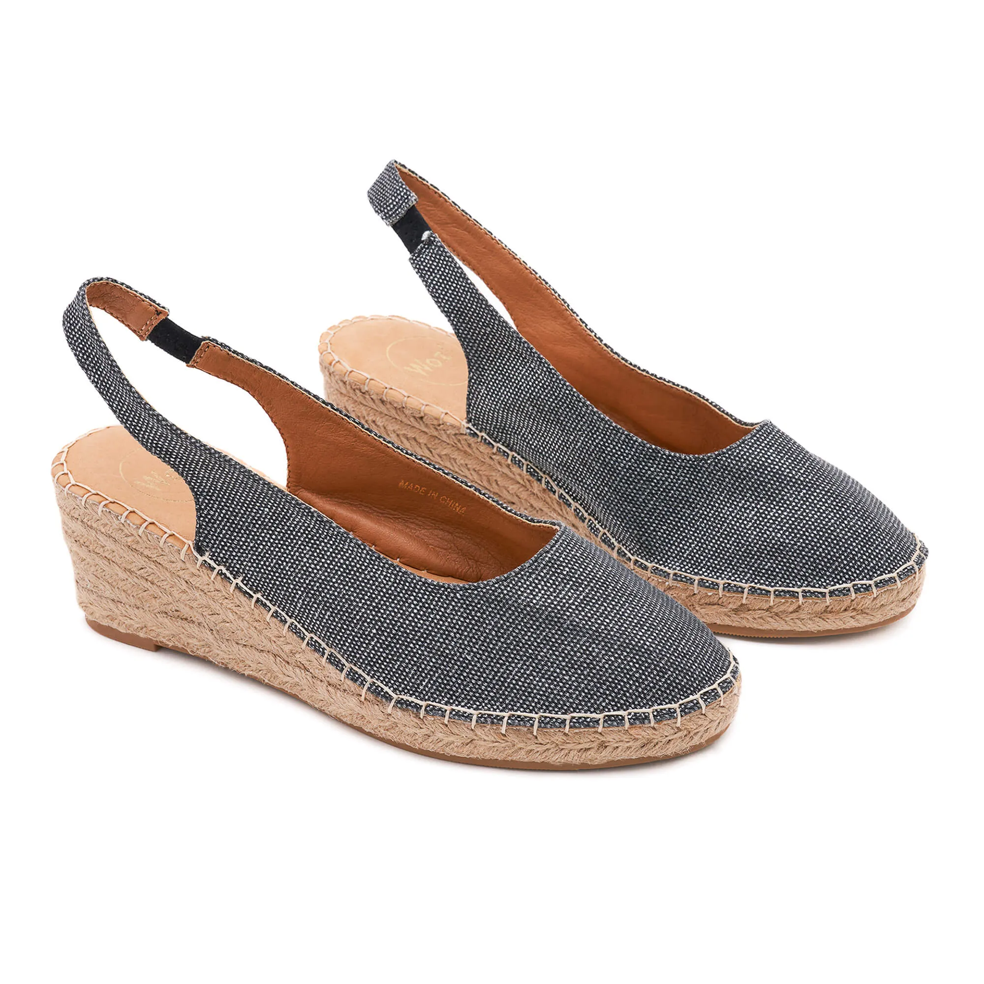 Imelda Black & SIlver Espadrille