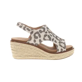 K Bye Leopard Print Espadrille Wedge Sandals