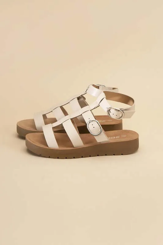 Ledell-S Gladiator Sandals in Black & White