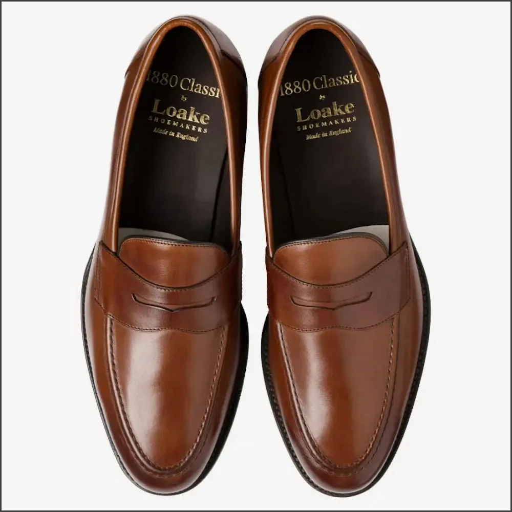 Loake Hornbeam Mahogany Loafer F Fit-