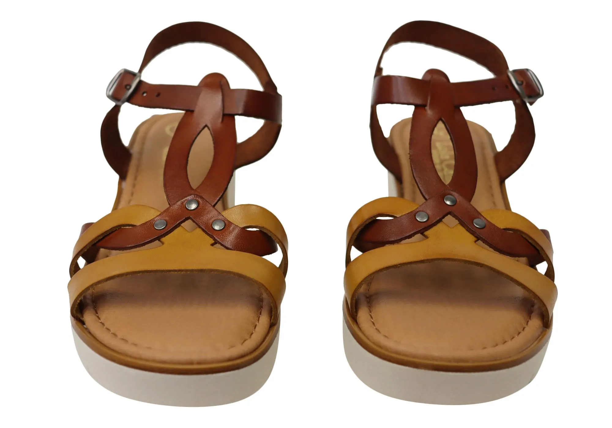 Lola Canales Terese Womens Comfortable Leather Sandals Made In Spain