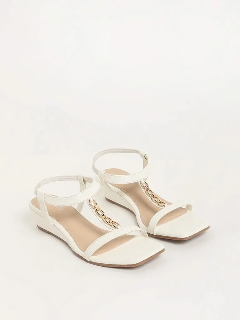 LUNA BLU White Strappy Sandals