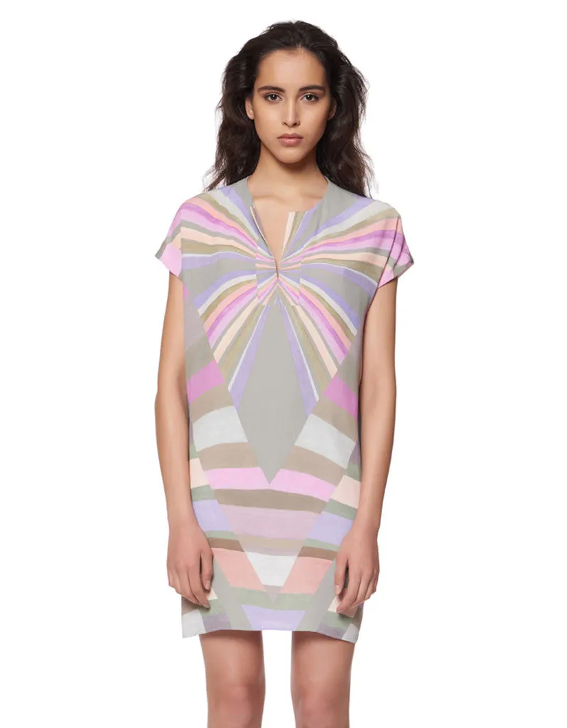 Mara Hoffman Prism Tunic Crepe Dress in Lavender