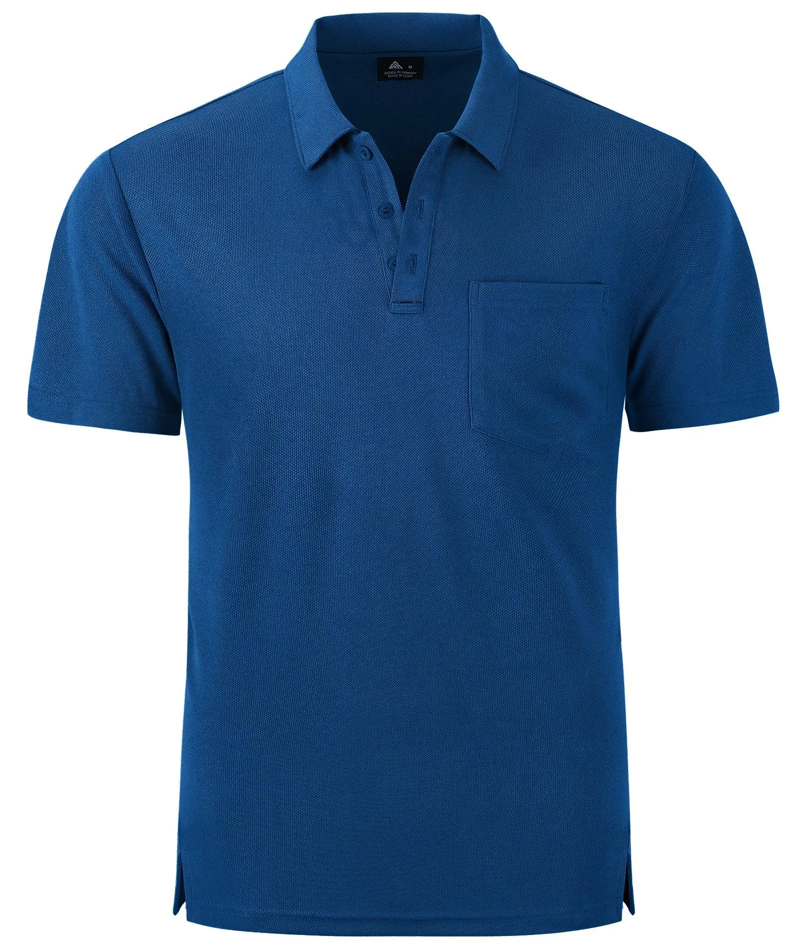 Men's Button Up Pocket Polo Shirt-ZPK007733