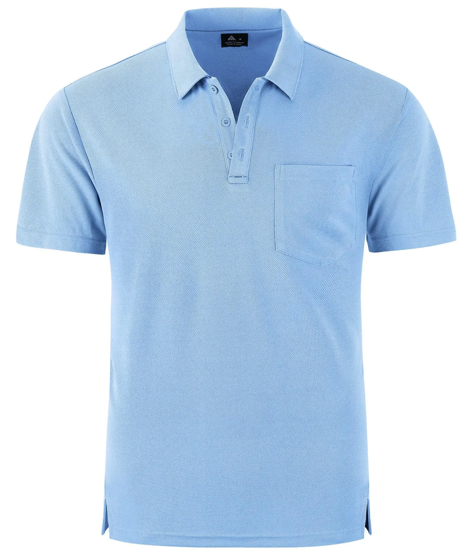 Men's Button Up Pocket Polo Shirt-ZPK007733