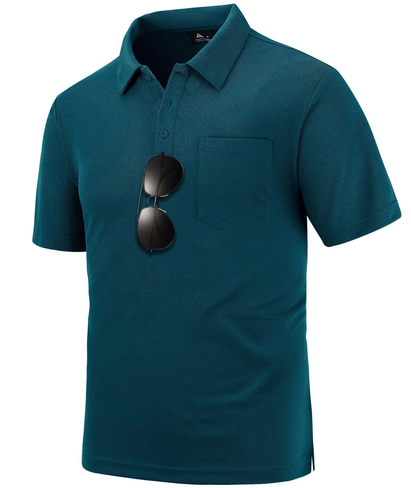 Men's Button Up Pocket Polo Shirt-ZPK007733