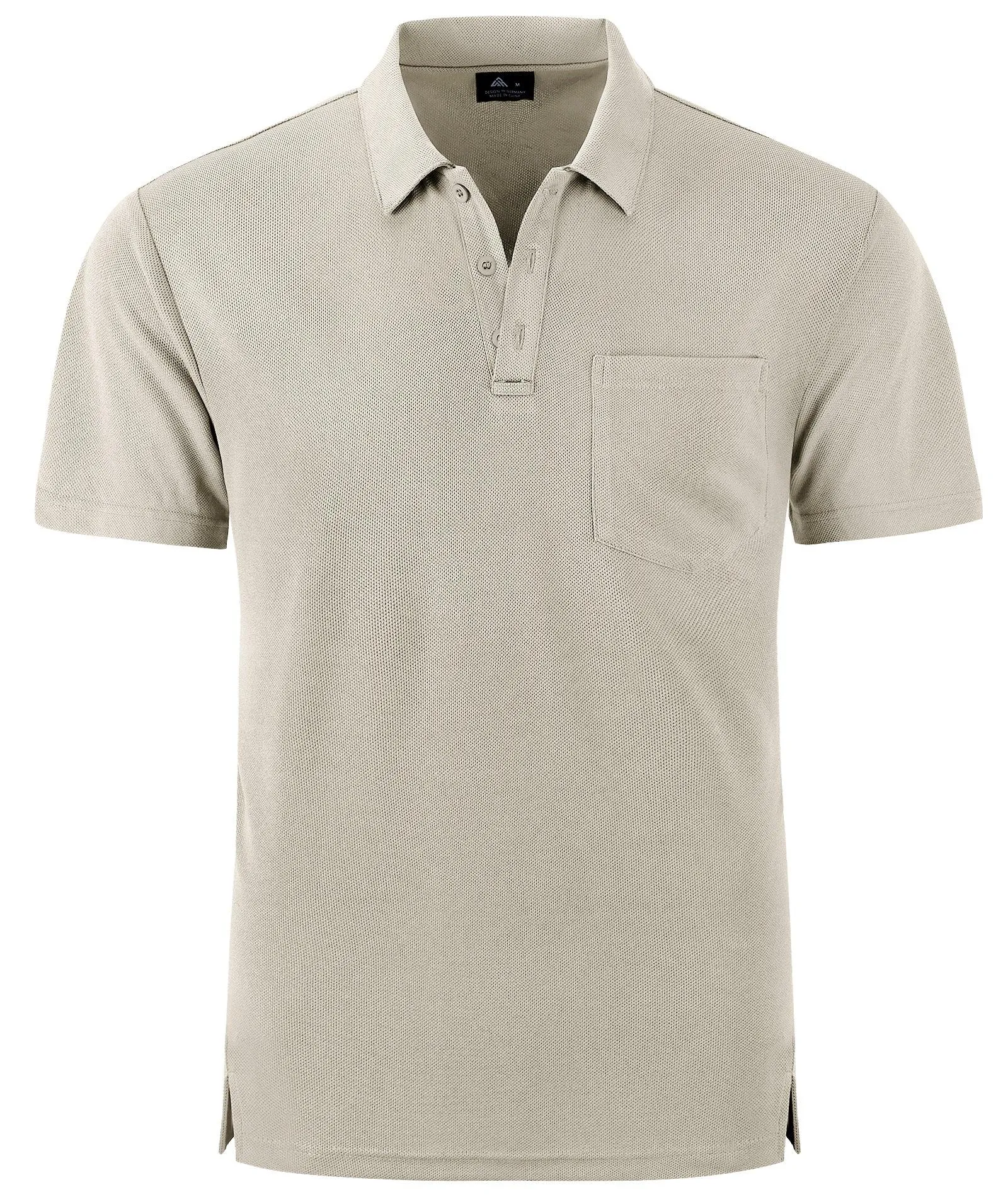 Men's Button Up Pocket Polo Shirt-ZPK007733