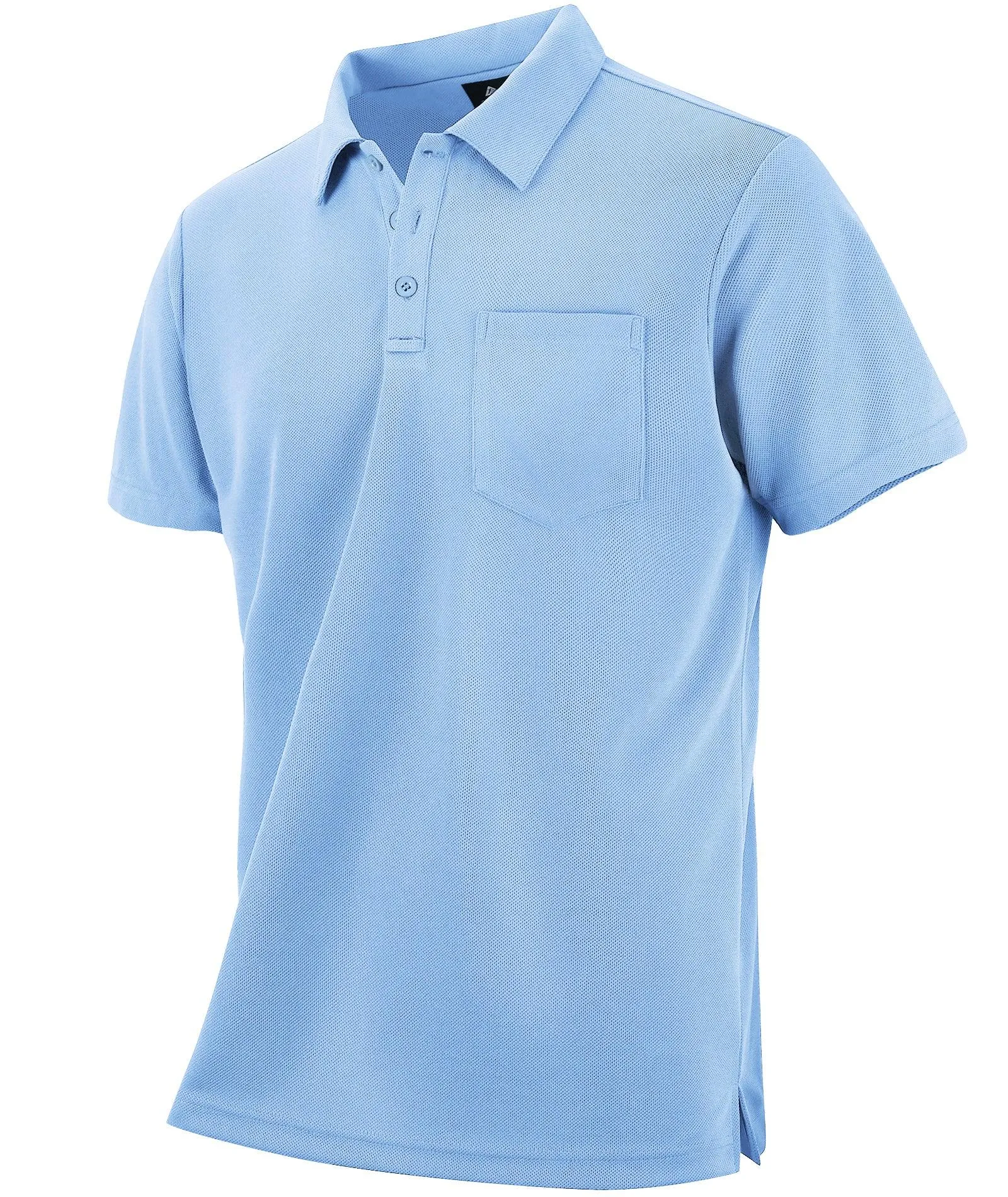 Men's Button Up Pocket Polo Shirt-ZPK007733